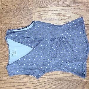 Talbots Navy Blue Polka Dot Sleeveless Tank Top Small